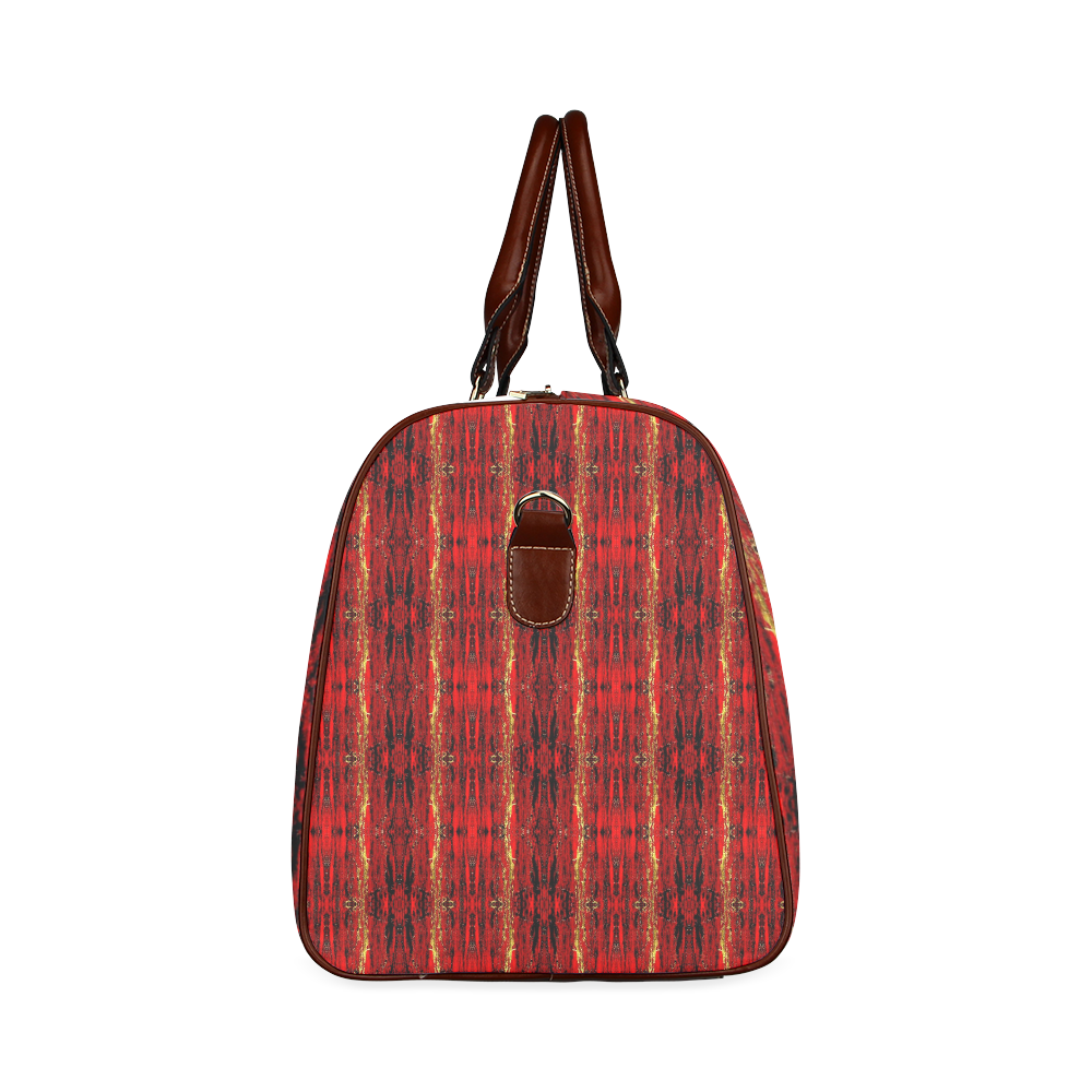 Red Gold, Old Oriental Pattern Waterproof Travel Bag/Large (Model 1639)