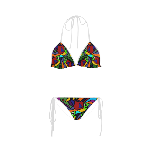 Cool Funky Fish Abstract Custom Bikini Swimsuit
