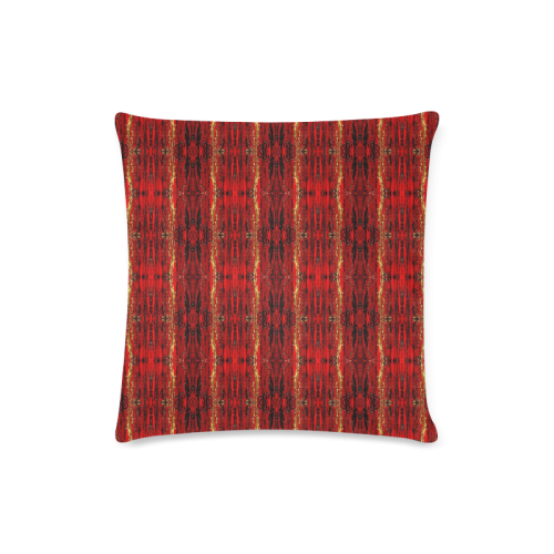 Red Gold, Old Oriental Pattern Custom Zippered Pillow Case 16"x16" (one side)