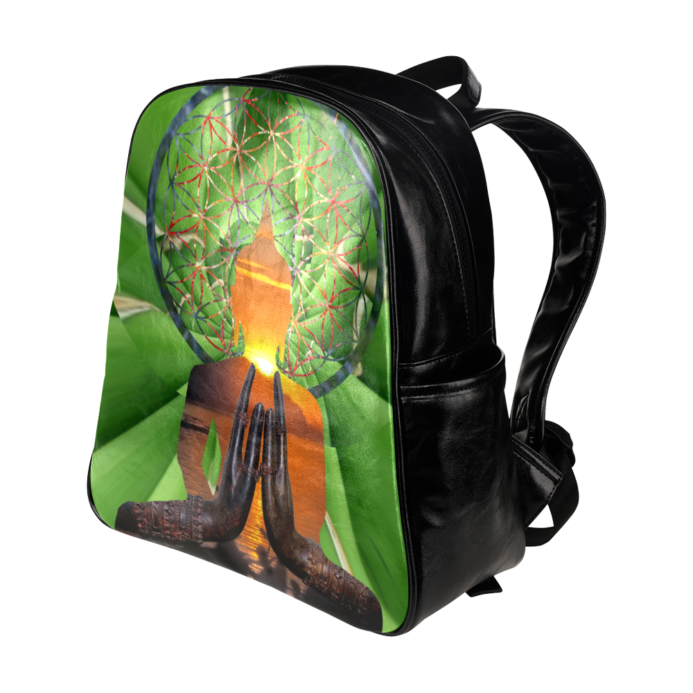 Namaste Buddha Multi-Pockets Backpack (Model 1636)