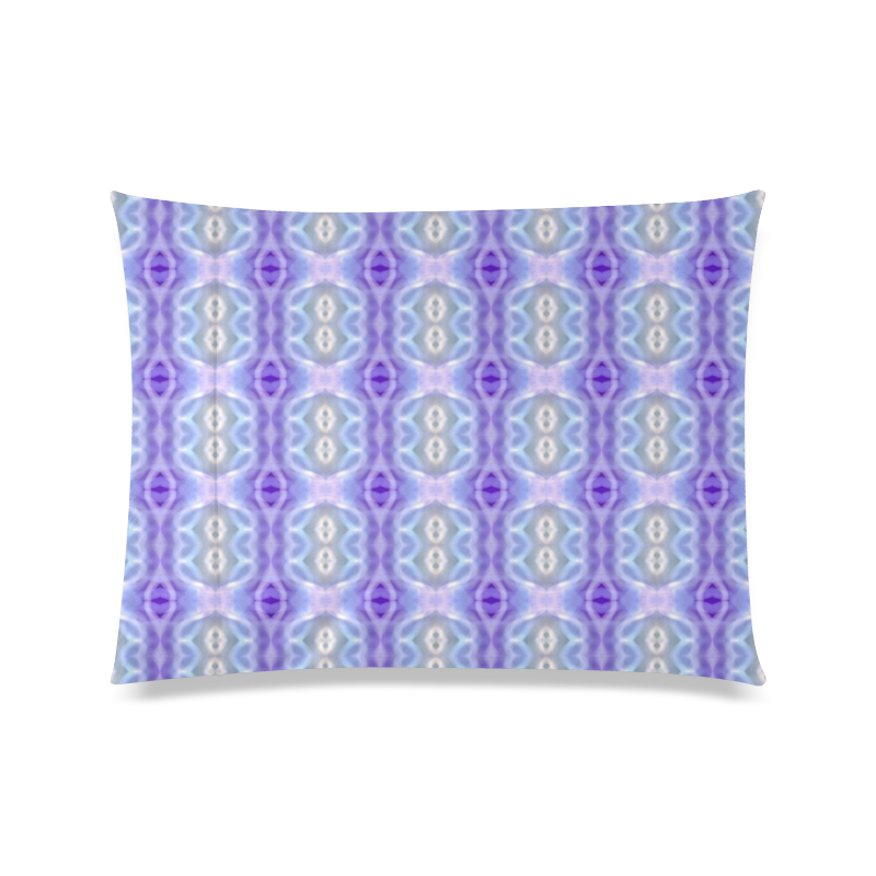Light Blue Purple White Girly Pattern Custom Zippered Pillow Case 20"x26"(Twin Sides)