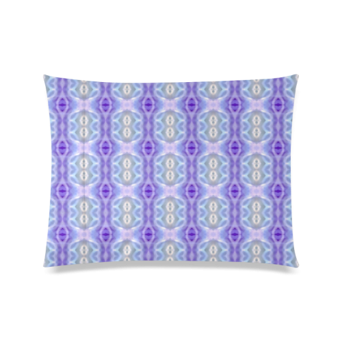 Light Blue Purple White Girly Pattern Custom Zippered Pillow Case 20"x26"(Twin Sides)