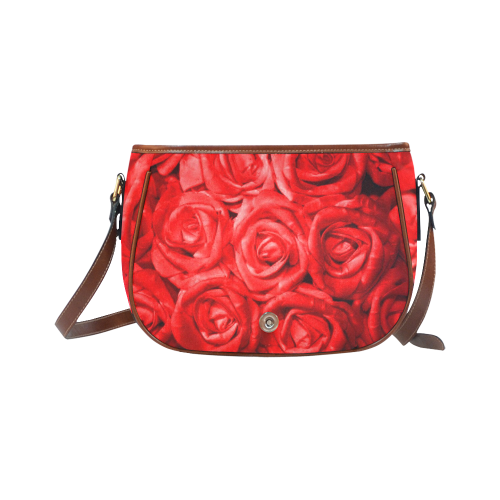 gorgeous roses L Saddle Bag/Large (Model 1649)