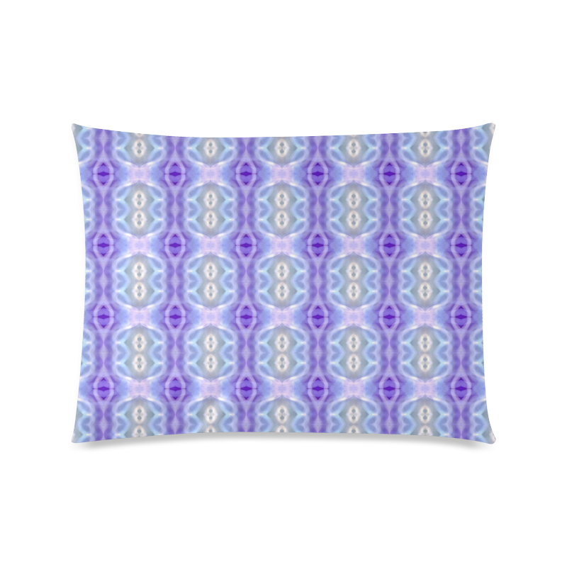 Light Blue Purple White Girly Pattern Custom Picture Pillow Case 20"x26" (one side)