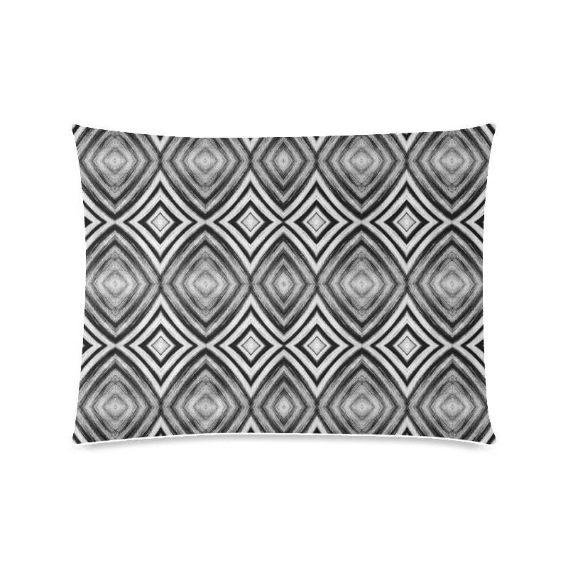 black and white diamond pattern Custom Picture Pillow Case 20"x26" (one side)