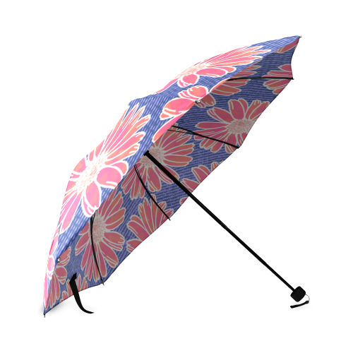Pink Daisy Pattern Foldable Umbrella (Model U01)