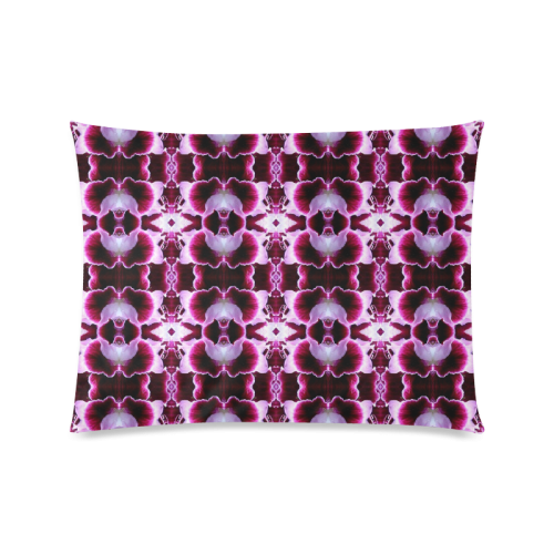 Purple White Flower Abstract Pattern Custom Picture Pillow Case 20"x26" (one side)