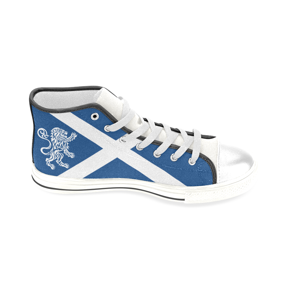 Tribal Lion Rampant and Saltire Flag by ArtformDesigns Men’s Classic High Top Canvas Shoes (Model 017)