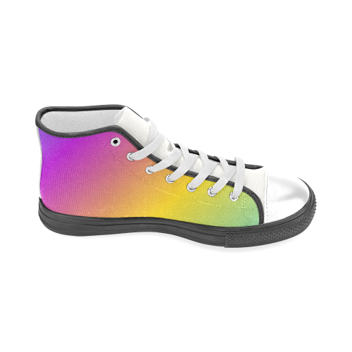 Rainbow Sunbeams After The Rain Men’s Classic High Top Canvas Shoes (Model 017)