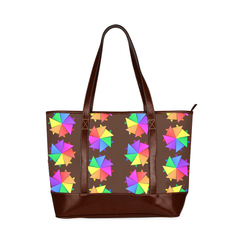 rainbow pinwheel Tote Handbag (Model 1642)