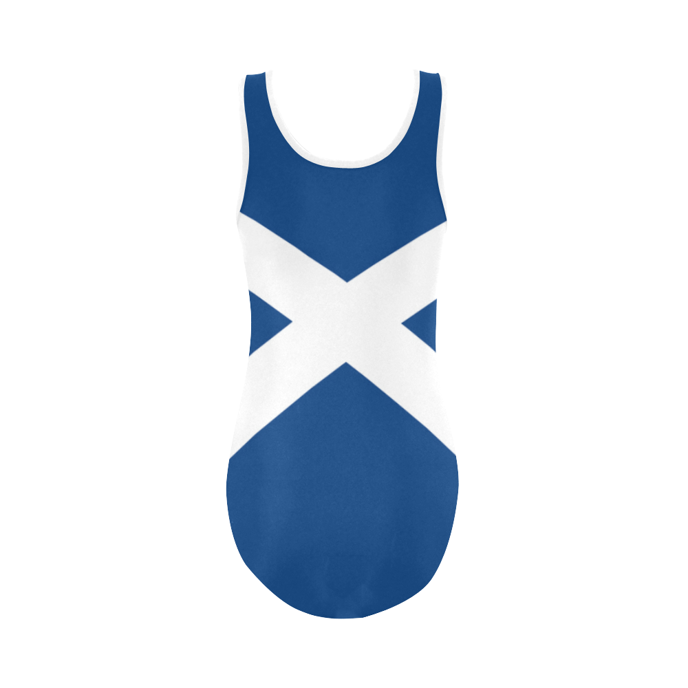 Tribal Lion Rampant and Saltire Flag by ArtformDesigns Vest One Piece Swimsuit (Model S04)
