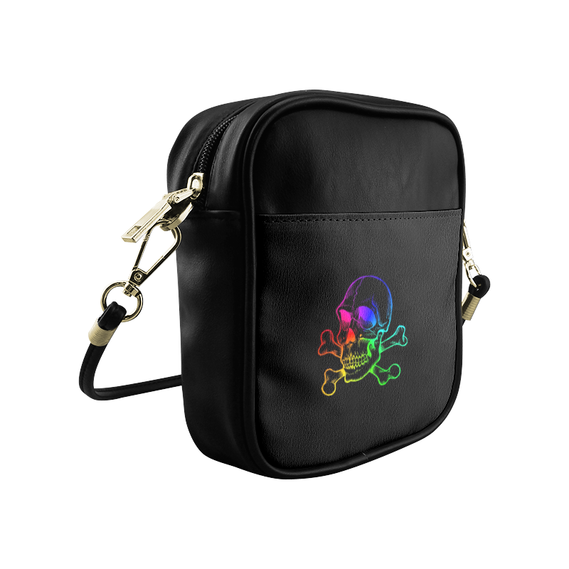 Skull 816 (Halloween) rainbow Sling Bag (Model 1627)