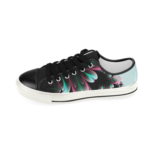 Twilight Comes To The Meadow Fractal Abstract Women's Classic Canvas Shoes (Model 018)