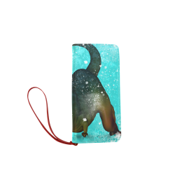 Christmas time, funny dinosaur Women's Clutch Wallet (Model 1637)