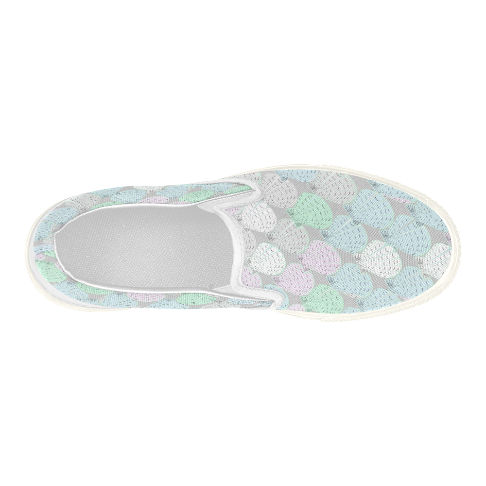 The Universe in a Conch-Shell Women's Slip-on Canvas Shoes (Model 019)