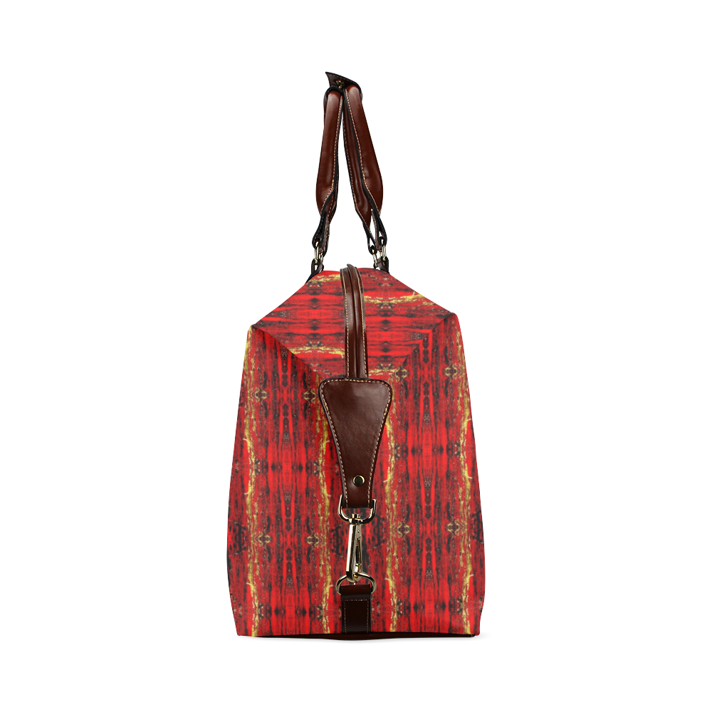 Red Gold, Old Oriental Pattern Classic Travel Bag (Model 1643)