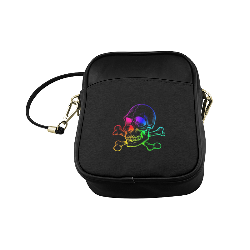 Skull 816 (Halloween) rainbow Sling Bag (Model 1627)