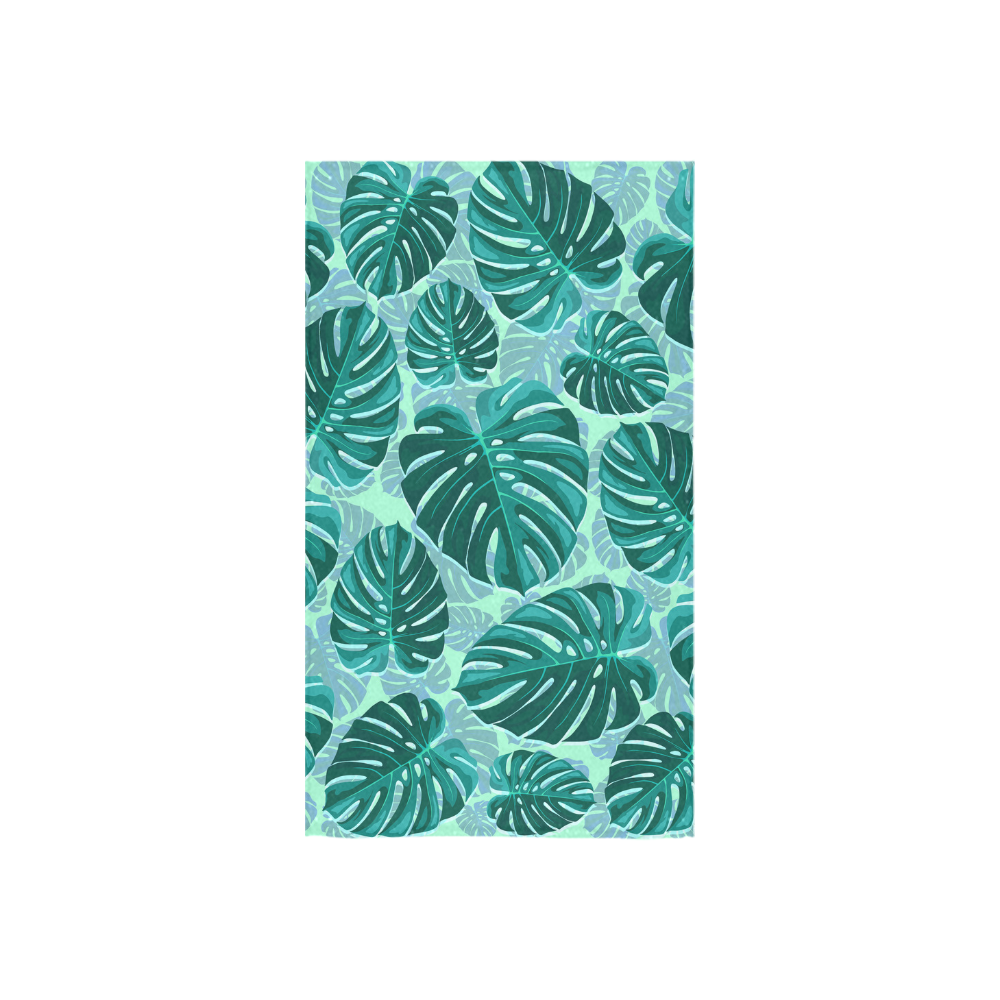 Tropical Leaf Monstera Plant Pattern Custom Towel 16"x28"