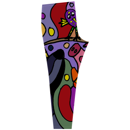 Colorful funny Animals Abstract Cassandra Women's Leggings (Model L01)