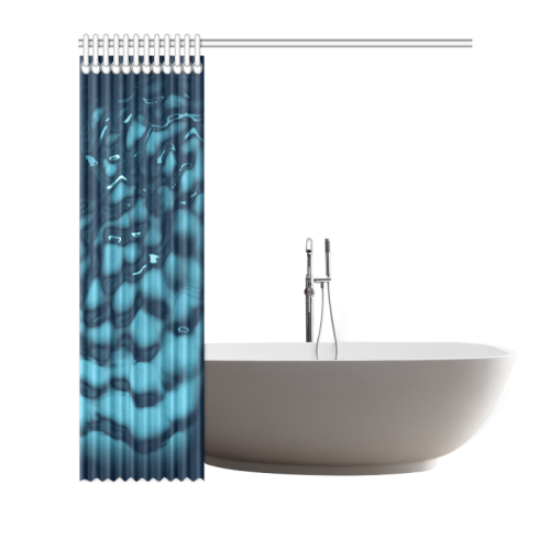 Blue Water Waves Shower Curtain 72"x72"
