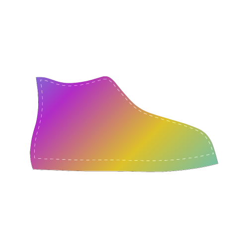 Rainbow Sunbeams After The Rain Men’s Classic High Top Canvas Shoes (Model 017)