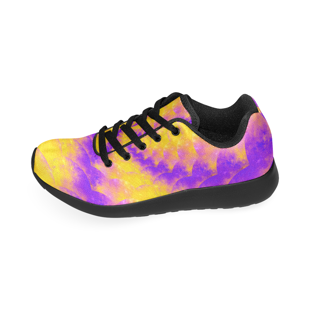 Colorexplosion Spiral Yellow Lilac Composion Women’s Running Shoes (Model 020)