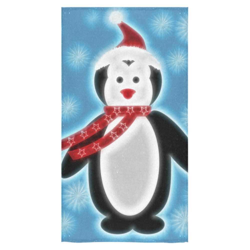 Christmas Penguin Bath Towel 30"x56"