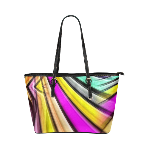 Pattern Linie by Artdream Leather Tote Bag/Large (Model 1651)