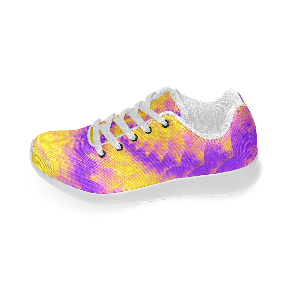 Colorexplosion Spiral Yellow Lilac Composion Women’s Running Shoes (Model 020)