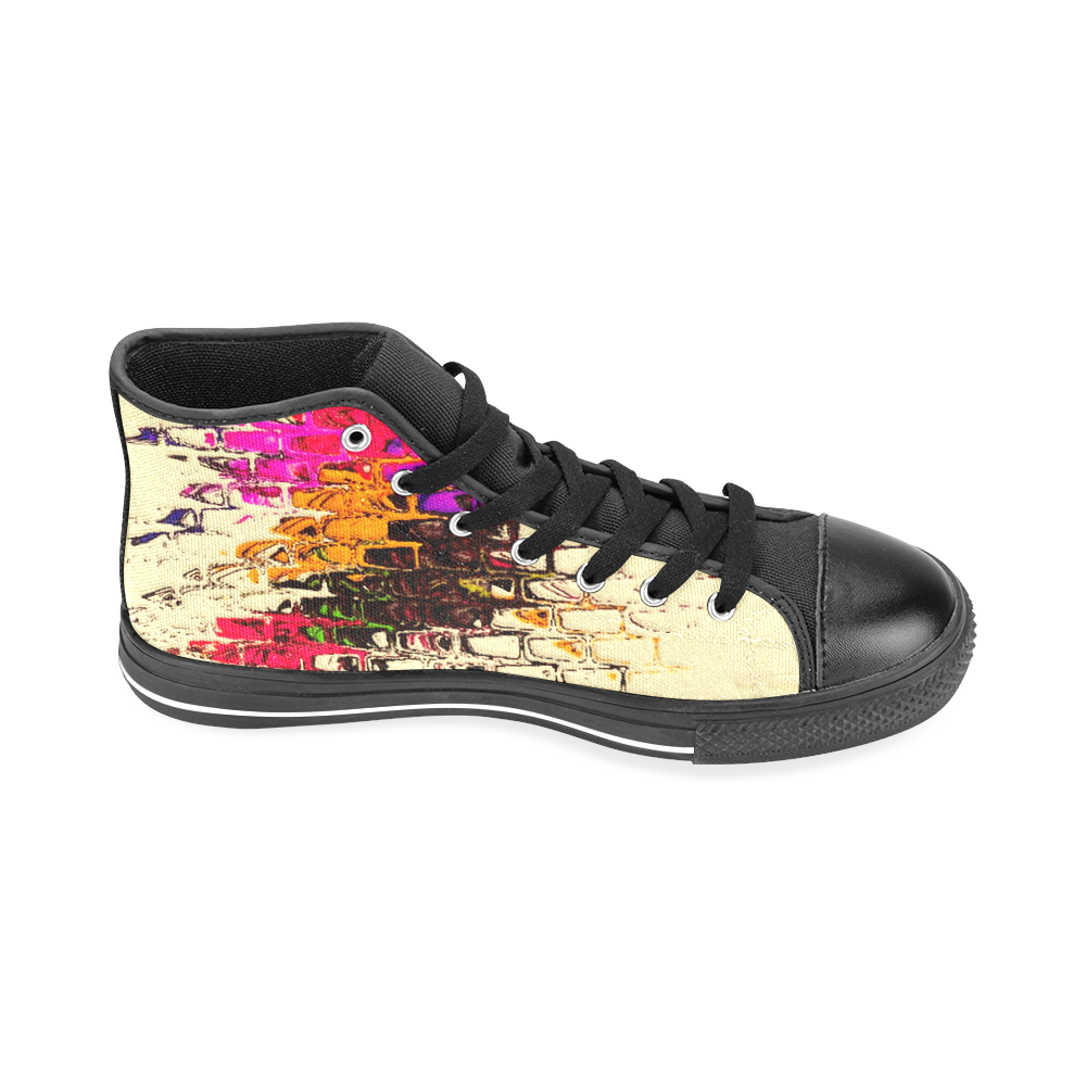 Textured by Artdream Men’s Classic High Top Canvas Shoes /Large Size (Model 017)