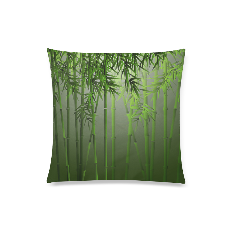 Bamboo Forest Custom Zippered Pillow Case 20"x20"(Twin Sides)