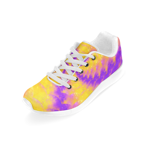 Colorexplosion Spiral Yellow Lilac Composion Women’s Running Shoes (Model 020)