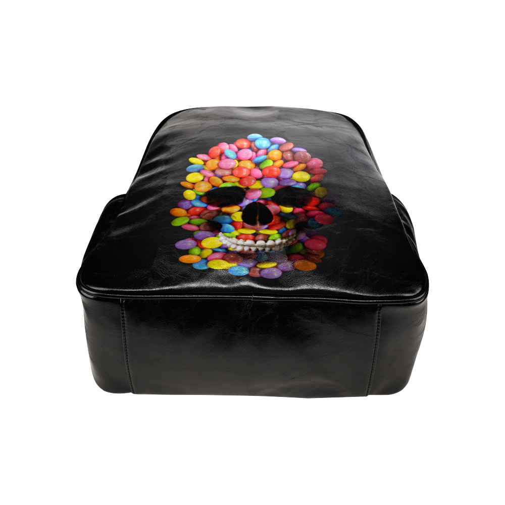 Halloween Candy Sugar Skull Multi-Pockets Backpack (Model 1636)