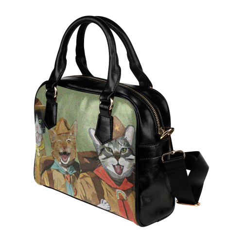 Trio of Cat Scouts Handbag Shoulder Handbag (Model 1634)