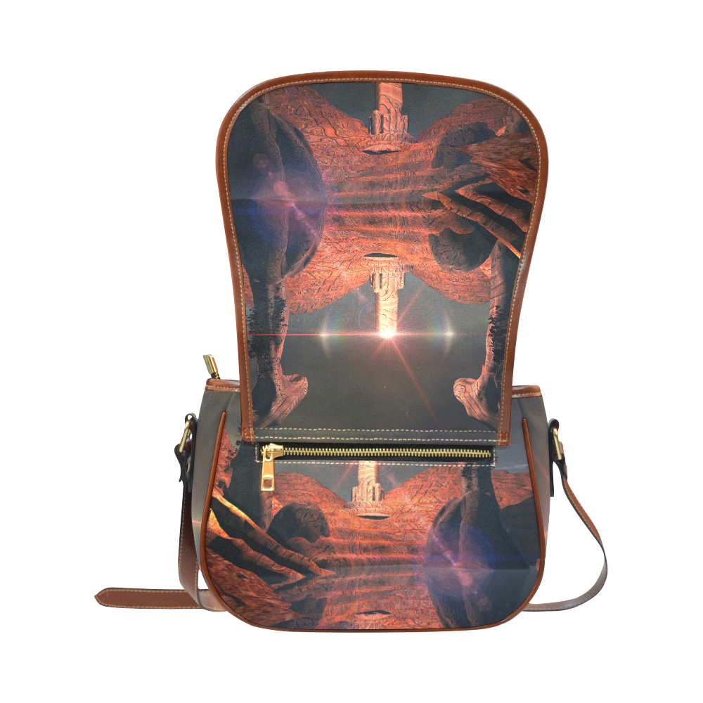 The temple of light Saddle Bag/Small (Model 1649) Full Customization