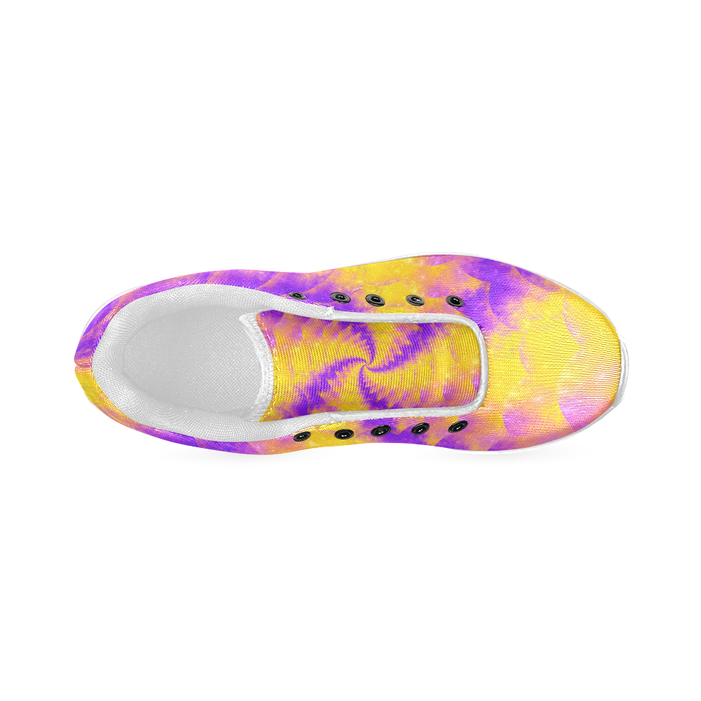 Colorexplosion Spiral Yellow Lilac Composion Women’s Running Shoes (Model 020)