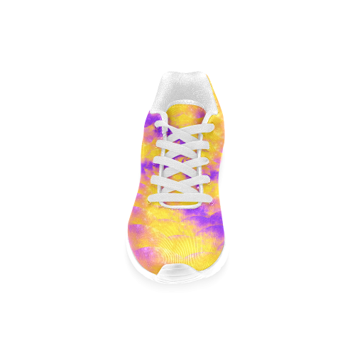 Colorexplosion Spiral Yellow Lilac Composion Women’s Running Shoes (Model 020)