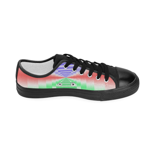 Colorful Endless Window Green Red Blue Women's Classic Canvas Shoes (Model 018)