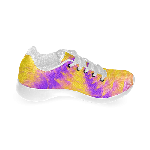 Colorexplosion Spiral Yellow Lilac Composion Women’s Running Shoes (Model 020)