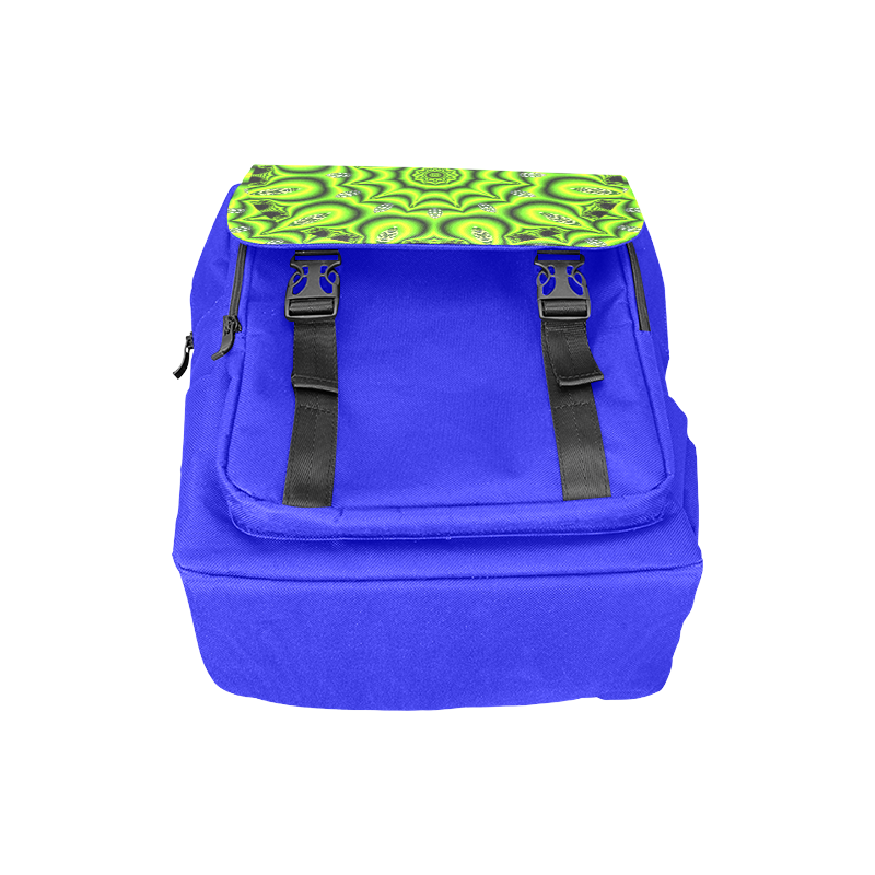 Spring Lime Green Garden Mandala, Abstract Spirals Casual Shoulders Backpack (Model 1623)