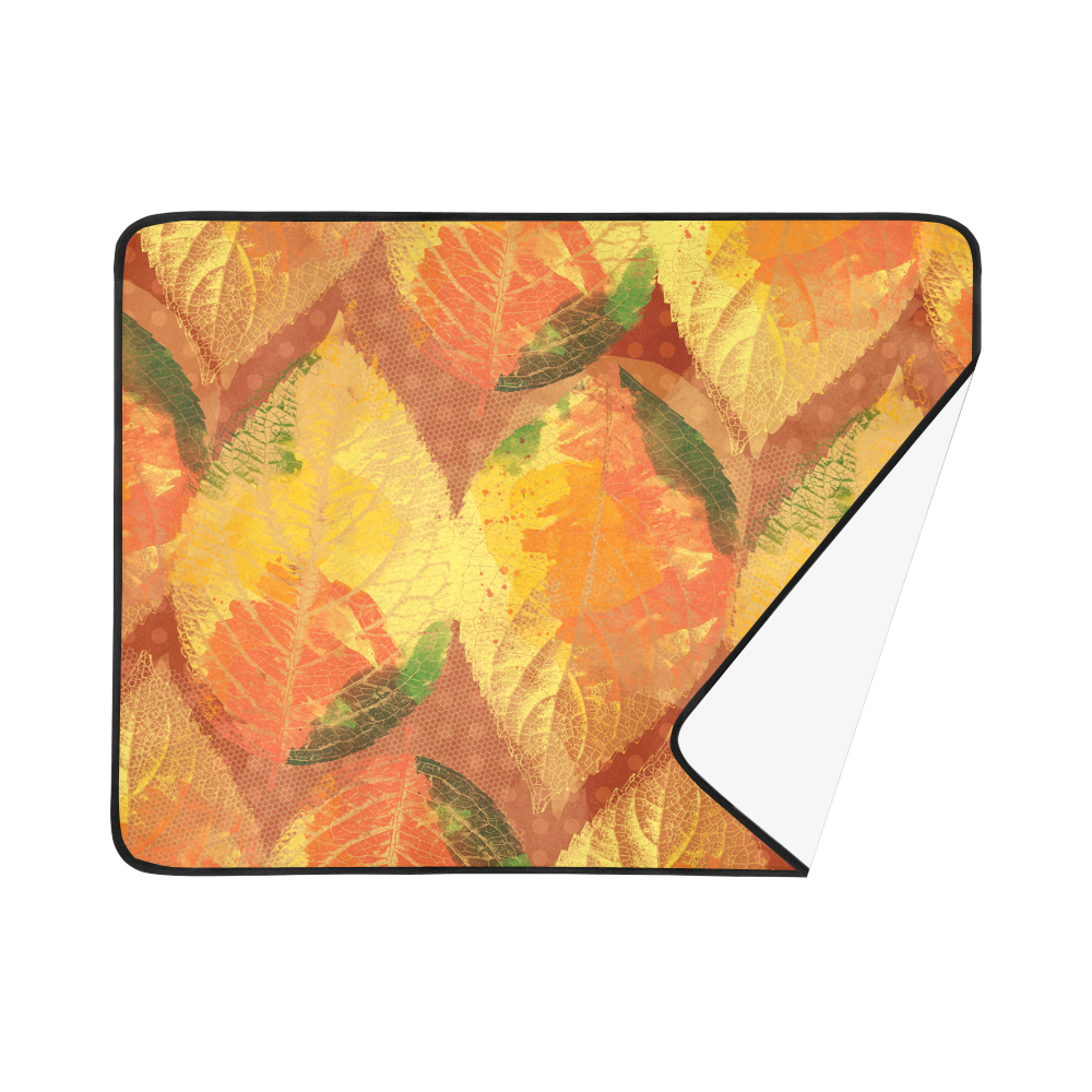 Fall Colors Leaves Pattern Beach Mat 78"x 60"