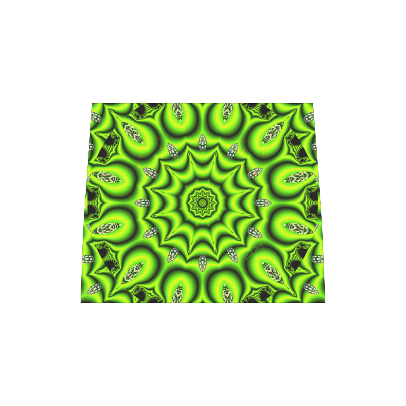 Spring Lime Green Garden Mandala, Abstract Spirals Boston Handbag (Model 1621)