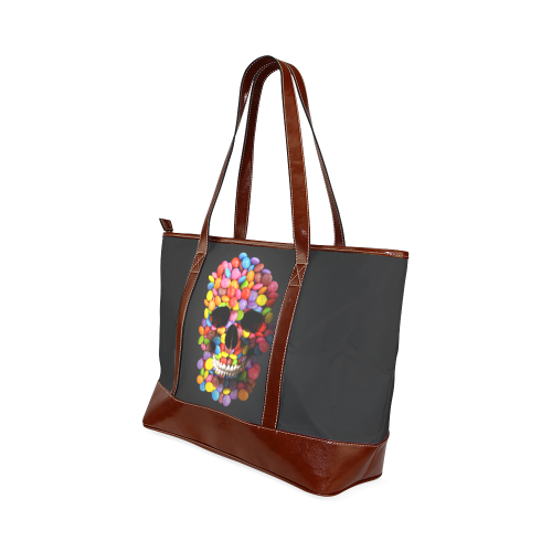 Halloween Candy Sugar Skull Tote Handbag (Model 1642)