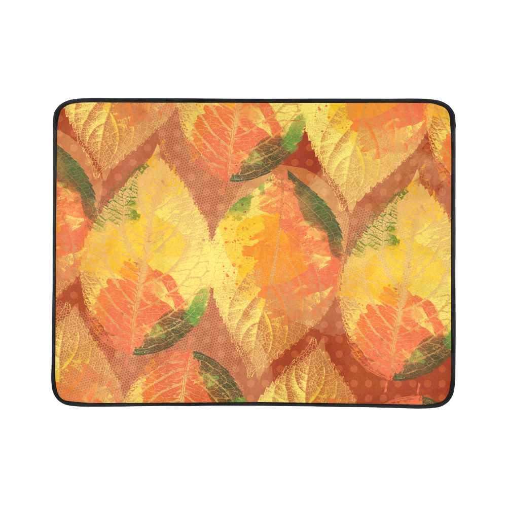 Fall Colors Leaves Pattern Beach Mat 78"x 60"