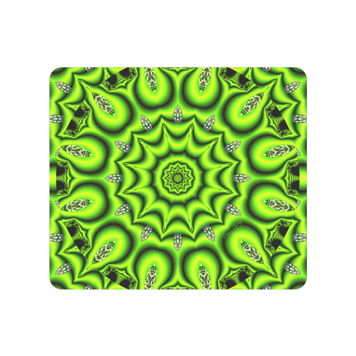 Spring Lime Green Garden Mandala, Abstract Spirals Men's Clutch Purse （Model 1638）