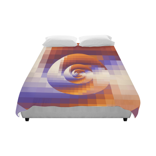 Desert Rose Pixel Play Sunrise Spiral Duvet Cover 86"x70" ( All-over-print)