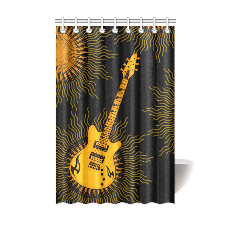 Tribal Sun Guitar by ArtformDesigns Shower Curtain 48"x72"