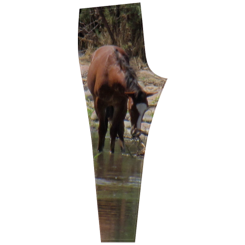 Wild Horses Along River by Martina Webster Cassandra Women's Leggings (Model L01)
