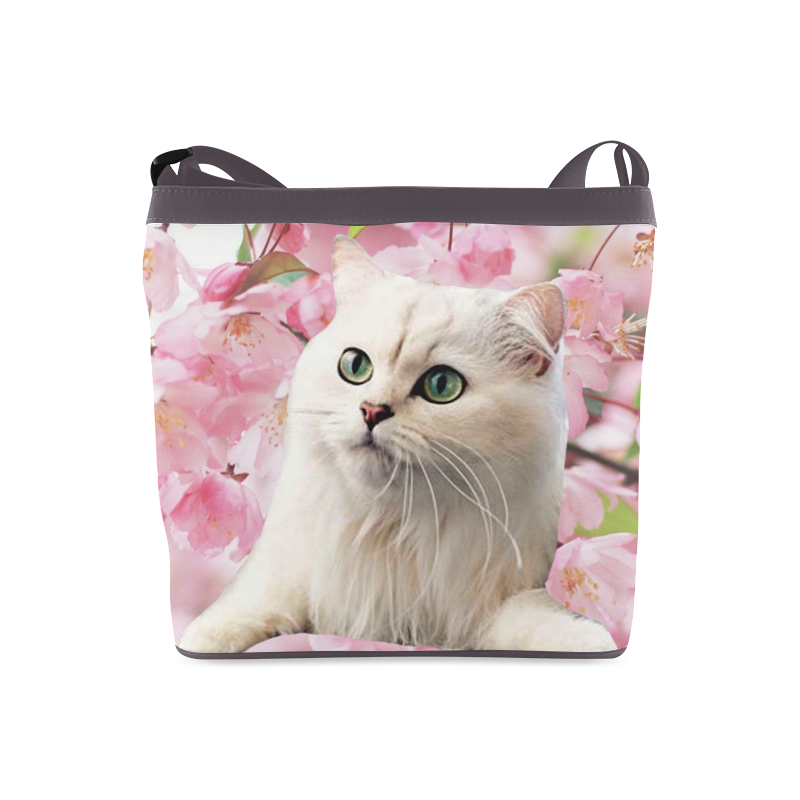 Cat and Flowers Crossbody Bags (Model 1613)