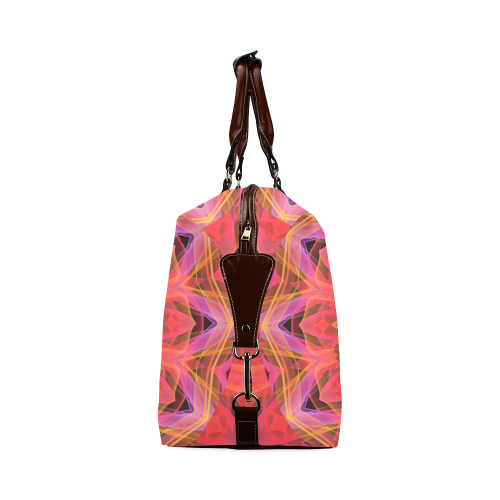 Abstract Peach Violet Mandala Ribbon Candy Lace Classic Travel Bag (Model 1643)